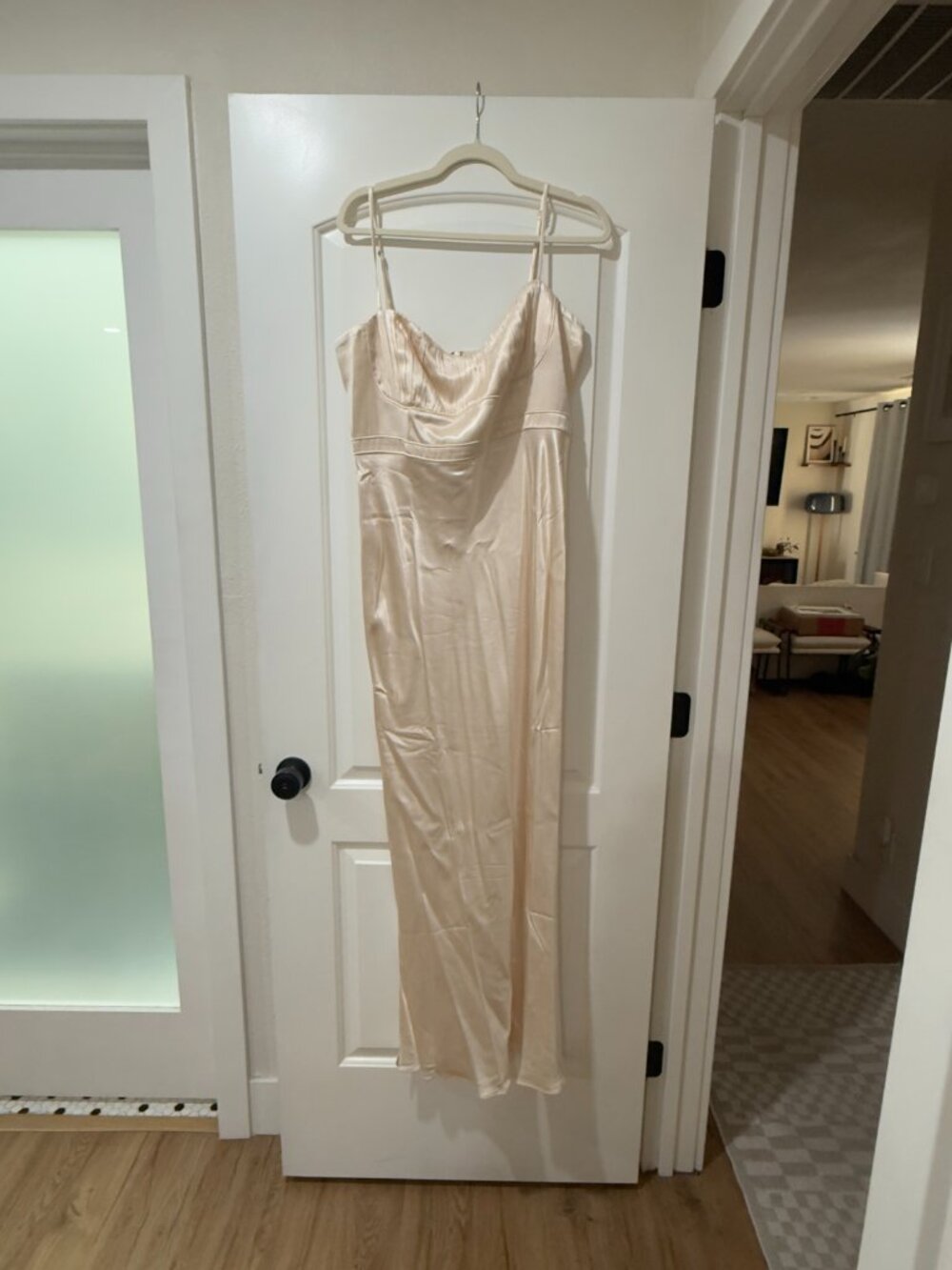 Shona Joy Ivory Maxi Slip Dress with Sweetheart Bust - Picture 3 of 5